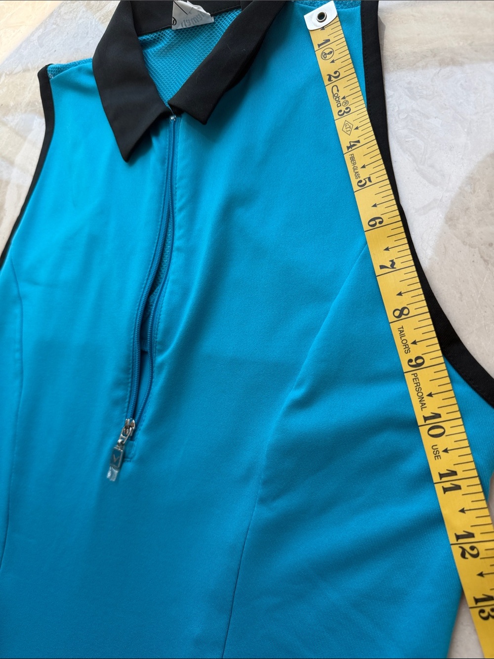 Callaway Turquoise Sleeveless Zip Tennis 🎾,Golf Polo Dress Black Trim size S-P - Picture 16 of 16